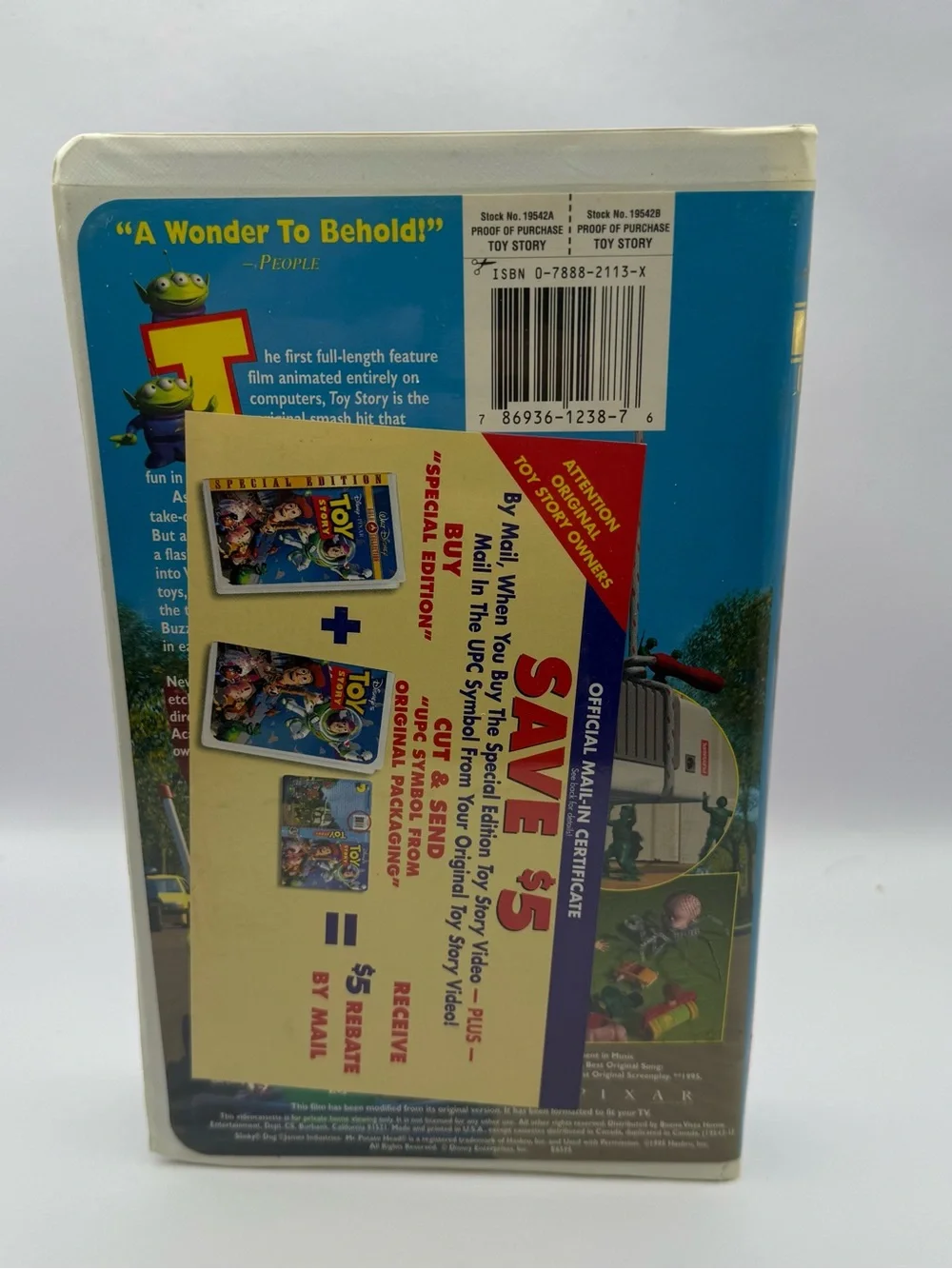 Toy Story Special Edition VHS Walt Disney Gold Classic Collection